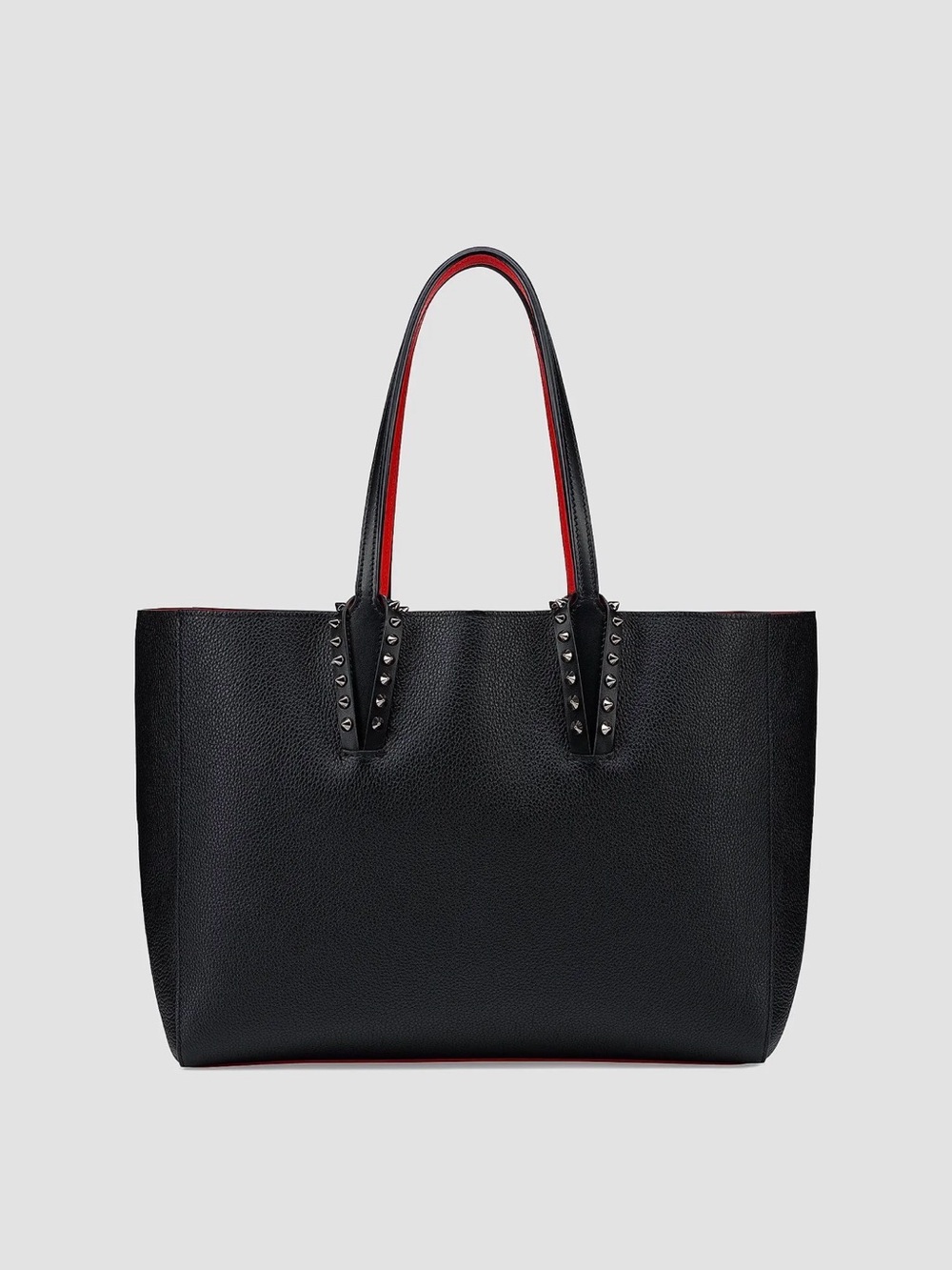 Christian Louboutin Black Cabata Leather Tote with Red Interior